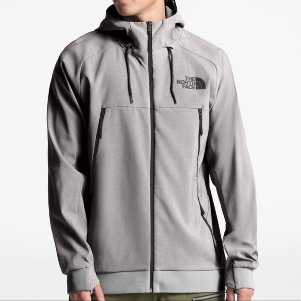 North face men’s gray Tekno hoodie full zip